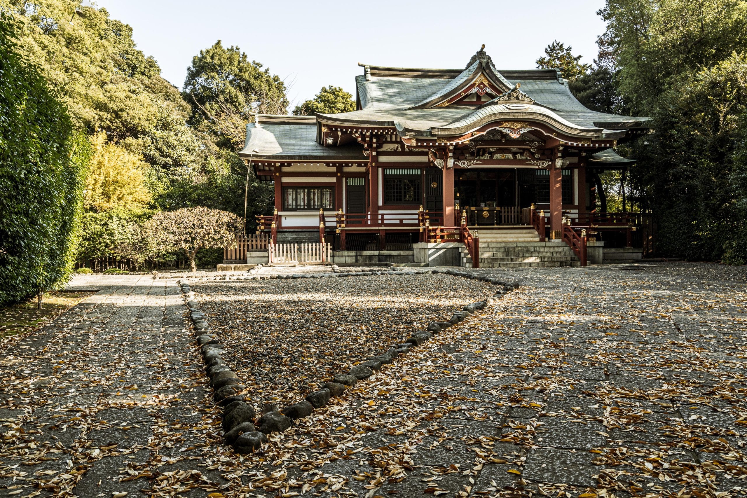 front view japanese temple