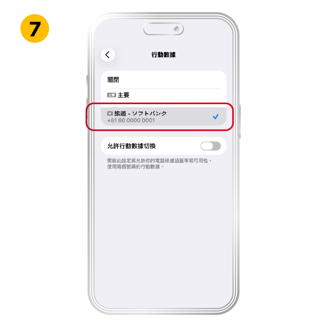 Select the eSIM plan