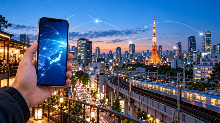 日本 eSIM 比較：旅客使用手機連線東京城市網路